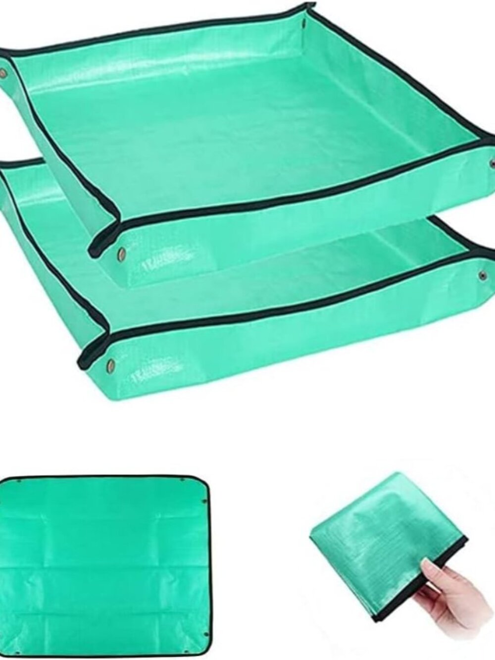 2PCS 26.8" x 26.8" Plant Repotting Mat Waterproof Transplanting Mat Indoor Succu